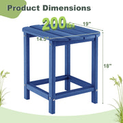 2-Pieces18 Inches Adirondack Outdoor Side Table for Patio and Garden-Navy