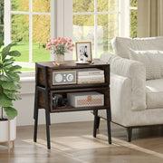 2 Pieces Stackable Night Stand Bedside End Table Set