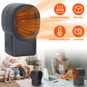 500W Portable Electric Space Heater Mini Desktop Fan