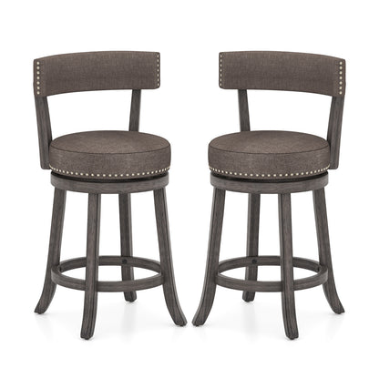 Counter Height Swivel Bar Stools Set of 2 - 24 & 29 Inch