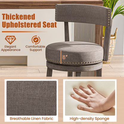 Counter Height Swivel Bar Stools Set of 2 - 24 & 29 Inch