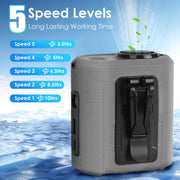 Portable Belt Fan 10000mAh, 5 Speeds