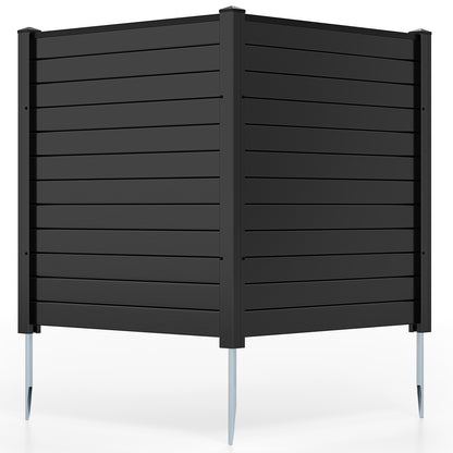 Freestanding 48 x 48 Inch Air Conditioner Fence with Metal Ground Stakes