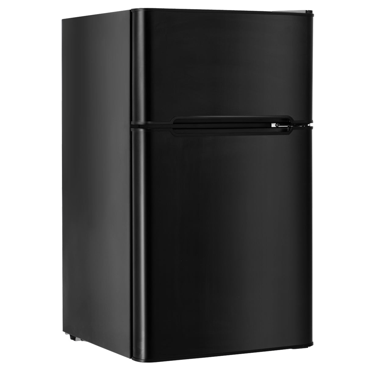 3.2 cu ft. Compact Stainless Steel Refrigerator-White - Black