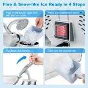 300W Commercial Ice Crusher with Dual Blades & Safety Switch