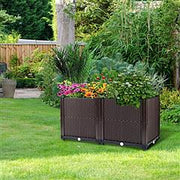 Raised Garden Bed Plant Growth Box with Self-watering System