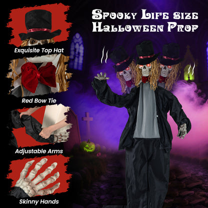 Halloween Animatronic Standing Groom 7.2 FT Haunted House Decoration