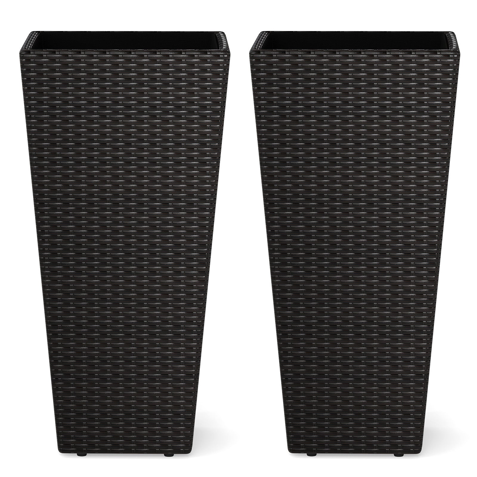 30 Inch Modern Decorative Planter Pots Set of 2 with Open-ended Base