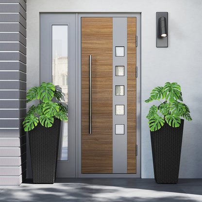 Set of 2 30 Inch Tall Flower Pot with Open-ended Base