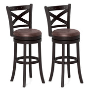 26/30 Inch Swivel Bar Stools Set of 2 Bar Chairs with Padded Seat-30 inches
