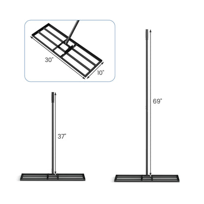 30 x 10 Inch Heavy Duty Lawn Level Tool with 69 Inch Handle