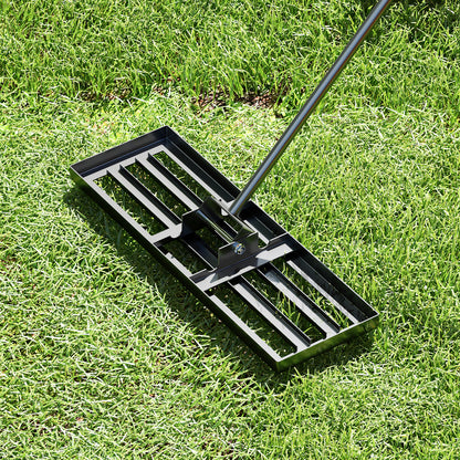 30 x 10 Inch Lawn Leveling Rake with Ergonomic Handle