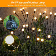 2Pcs Solar Firefly Lights Swaying Decorative Pathway Lamp