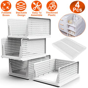 4 Packs Plastic Storage Box