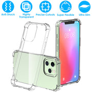 Shockproof Clear Phone Case Soft TPU Transparent Phone Cover Anti-Shock Ultra-Thin Phone Case Cover Fit for iPhone 14/14Plus/14Pro/14Pro Max/13/13Pro/