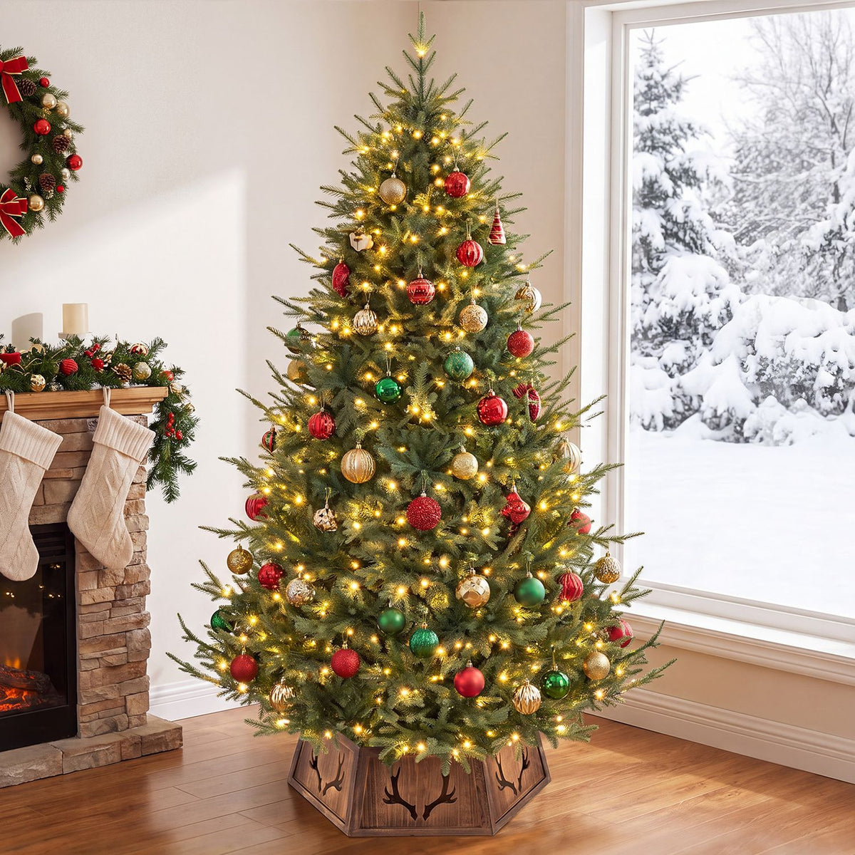 31.5" Christmas Tree Collar for 6/7.5/9 ft Artificial Trees with Tool-Free Setup