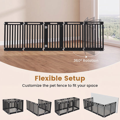 8-Panel Dog Playpen 31.5" Height Indoor Outdoor HDPE