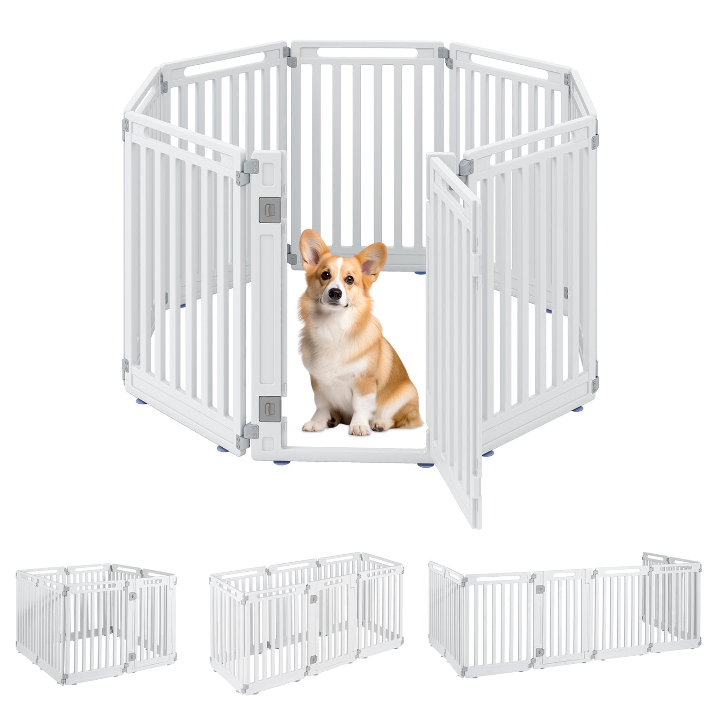 8-Panel Dog Playpen 31.5" Height Indoor Outdoor HDPE