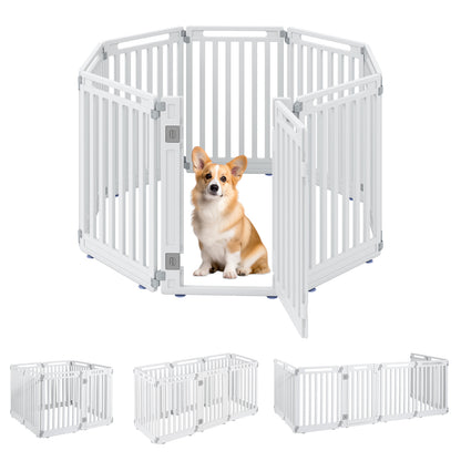 8-Panel Dog Playpen 31.5" Height Indoor Outdoor HDPE