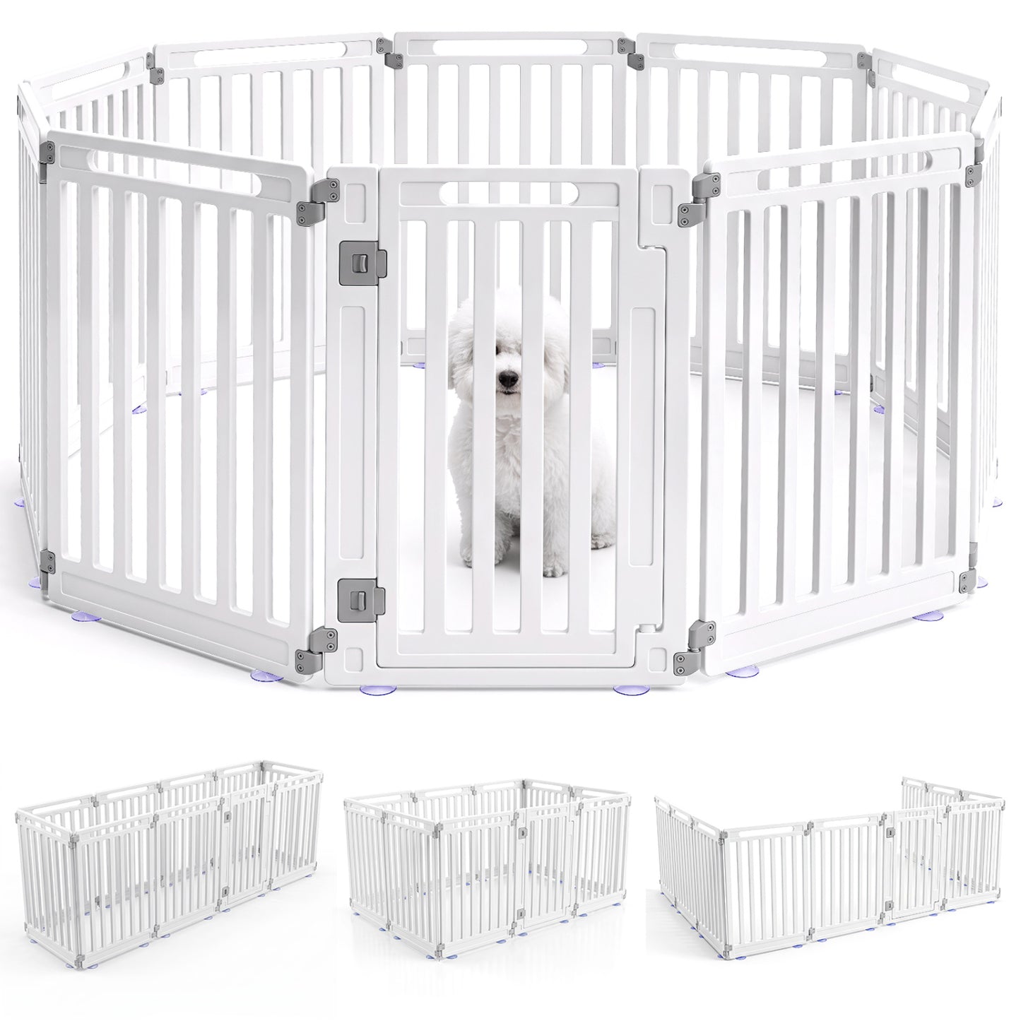 Dog Playpen 10 Panel 31.5" Height Indoor Outdoor Pet Fence