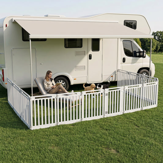 12-Panel Dog Playpen 31.5" Height Indoor Outdoor Pet Fence