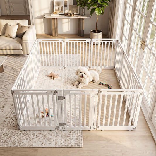 12-Panel Dog Playpen 31.5" Height Indoor Outdoor Pet Fence