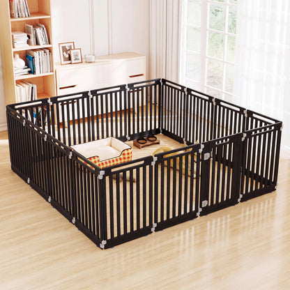 16-Panel Dog Playpen 31.5" Height Indoor Outdoor Pet Gate