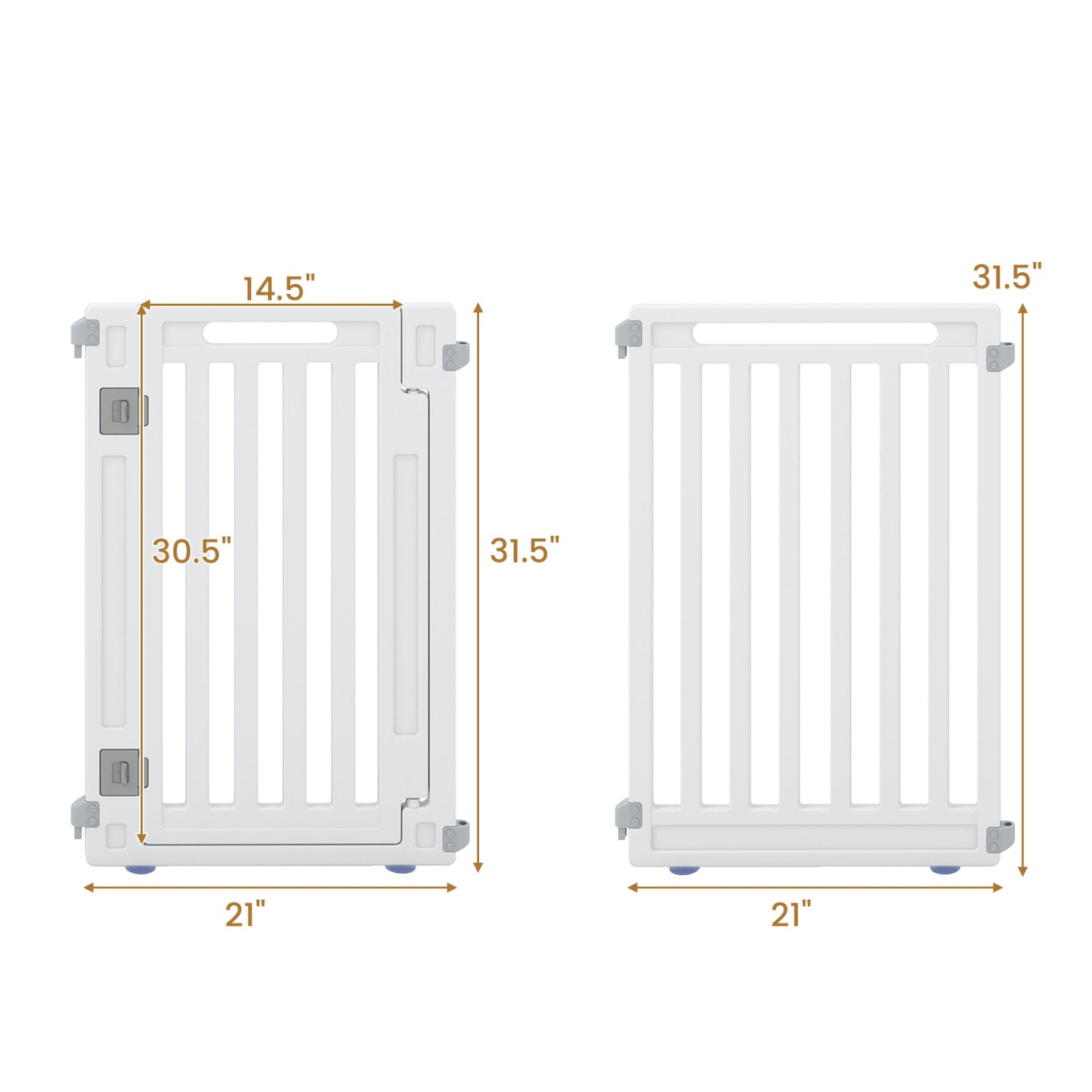 16-Panel Dog Playpen 31.5" Height Indoor Outdoor Pet Gate