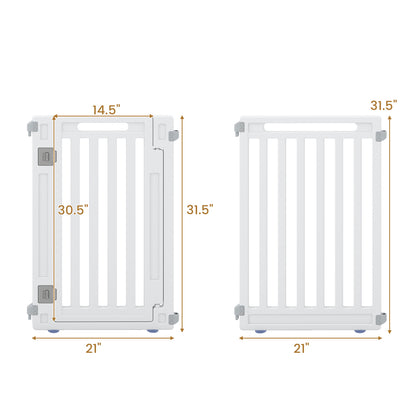 16-Panel Dog Playpen 31.5" Height Indoor Outdoor Pet Gate