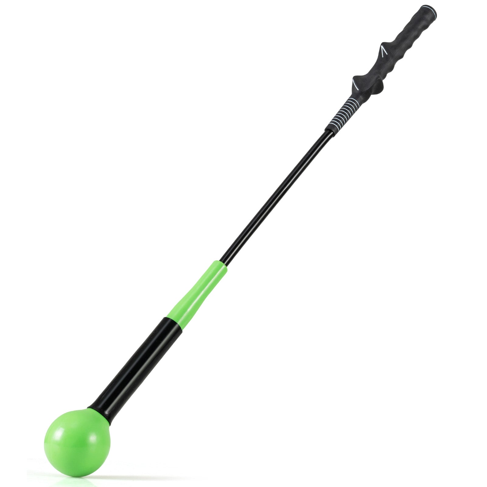 31.5 Inch Golf Swing Trainer Aid with Weighted Head for Grip Rhythm Balance-Green