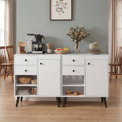 31" Sideboard Cabinet with 2 Drawers and Open Shelves