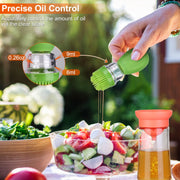 Oil Dispenser Bottle 2 In 1 Cooking Glass Olive Oil Dispenser Silicone Dropper