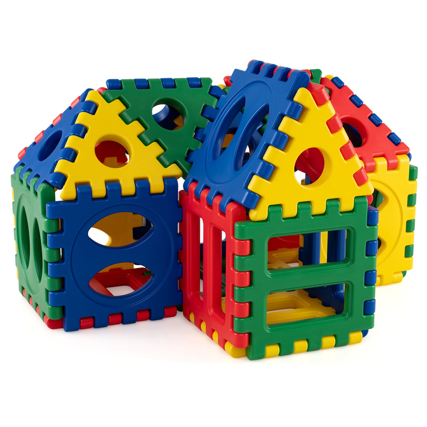 Oversized Waffle Block Set 32-Piece with Ocean Balls