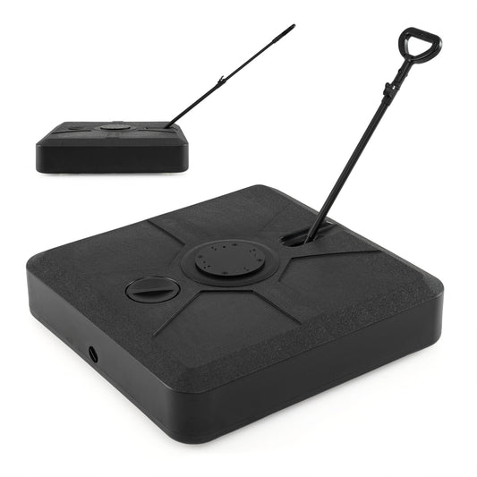 330 lbs Weighted Cantilever Umbrella Base with Wheels and Retractable Pull Rod