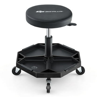 330 LBS Capacity Pneumatic Rolling Mechanic Stool with Padded Seat