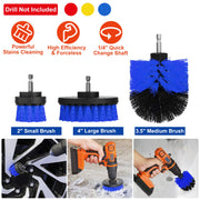 3Pcs/Set Drill Brush Power Scrubber Cleaning Brush for Car