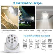 Wireless LED Spotlight 90 ° Motion Sensor Night Lamp 360°Rotate Cordless Stairs Lights Battery Operated