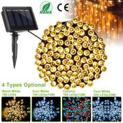 12M 100 LEDs Solar String Fairy Lights Outdoor String Lamps Garden Xmas Decor Lamp