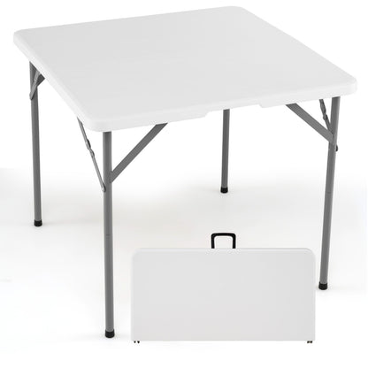 34 Inch Square Folding Card Table with Carrying Handle