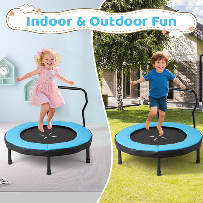 40 Inch Trampoline for Kids Indoor Outdoor Fitness Trampoline-Blue