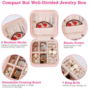 Mini Jewelry Storage Box Portable Ring Earring Necklace Storage Travel Case