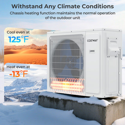 36000 BTU 4 Zone 23 SEER2 Mini Split Air Conditioner Wifi Enabled with Heat Pump-7K + 9K + 9K + 9K