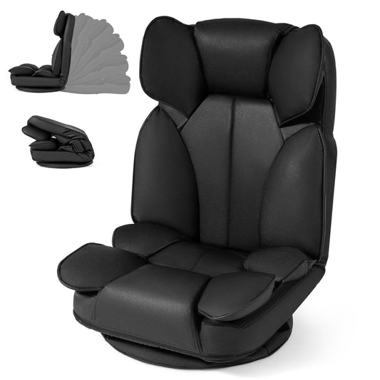 360 Degree Swivel Floor Gaming Chair with 6-Position Adjustable Backrest and Sponge Filling