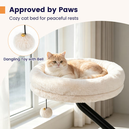 Cat Desk Bed with 360° Rotating Perch and Clamp Mount