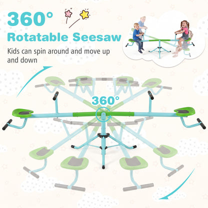 360° Rotating Kids Seesaw with Swivel Action