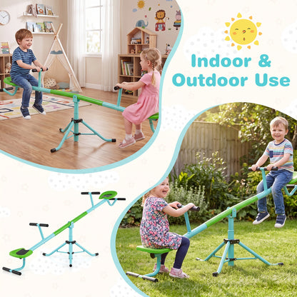 360° Rotating Kids Seesaw with Swivel Action