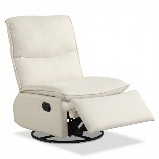 360° Swivel Rocking Chair with Cushioned Back for Living Room