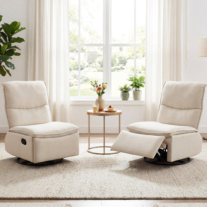 360° Swivel Rocking Chair with Cushioned Back for Living Room