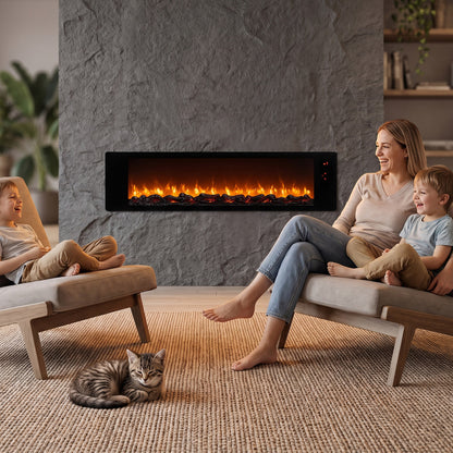36" Electric Fireplace with 5-Level Adjustable Brightness