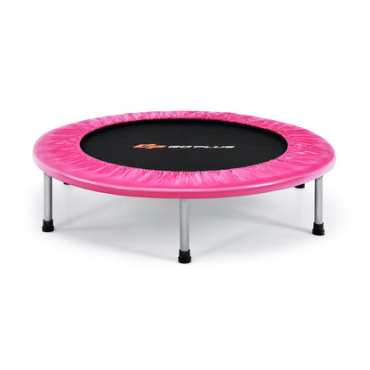 36 Inch Mini Folding Trampoline Portable Recreational Fitness Rebounder-Blue - Pink